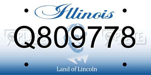 Q809778 Illinois License Plate