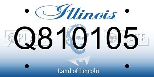 Q810105 Illinois License Plate
