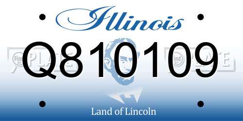 Q810109 Illinois License Plate