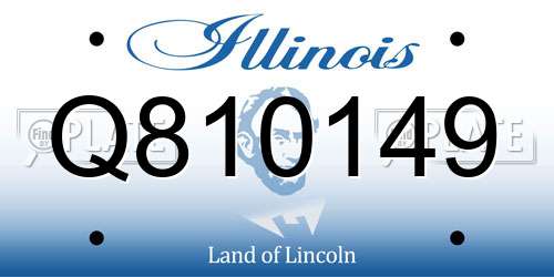 Q810149 Illinois License Plate