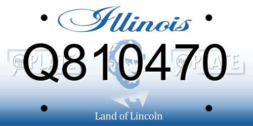 Q810470 Illinois License Plate