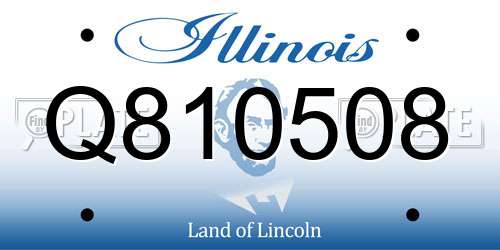 Q810508 Illinois License Plate