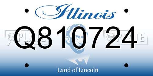Q810724 Illinois License Plate