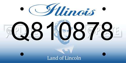 Q810878 Illinois License Plate