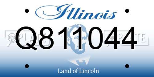 Q811044 Illinois License Plate