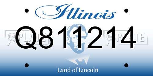 Q811214 Illinois License Plate