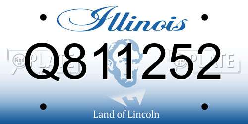 Q811252 Illinois License Plate