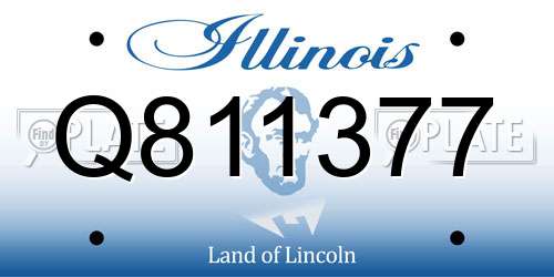 Q811377 Illinois License Plate