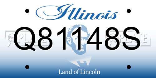 Q81148S Illinois License Plate