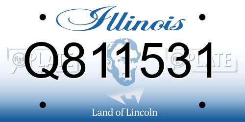 Q811531 Illinois License Plate