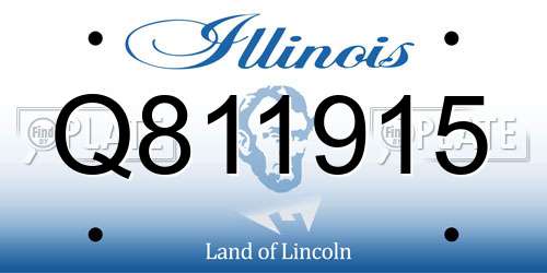 Q811915 Illinois License Plate
