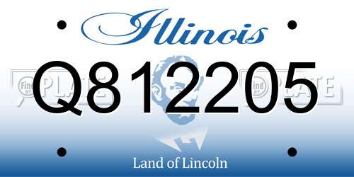 Q812205 Illinois License Plate