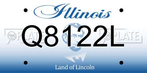Q8122L Illinois License Plate