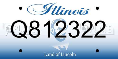 Q812322 Illinois License Plate