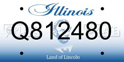 Q812480 Illinois License Plate