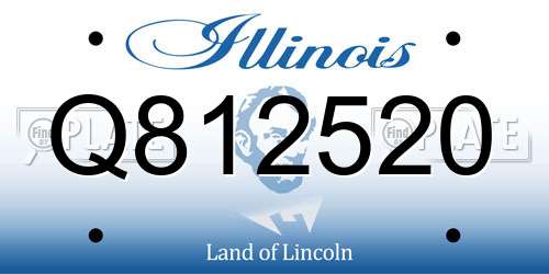 Q812520 Illinois License Plate