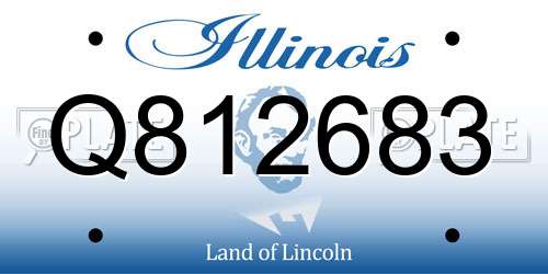 Q812683 Illinois License Plate