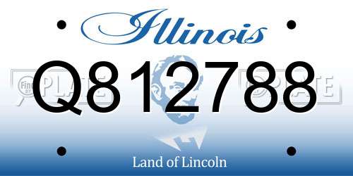 Q812788 Illinois License Plate