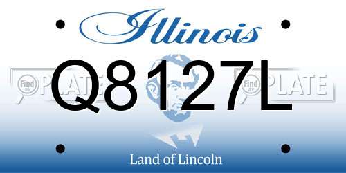 Q8127L Illinois License Plate