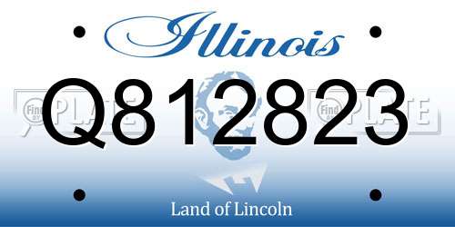 Q812823 Illinois License Plate