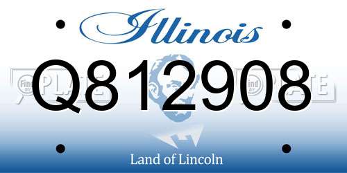 Q812908 Illinois License Plate