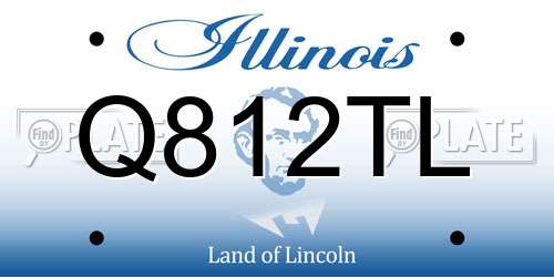 Q812TL Illinois License Plate