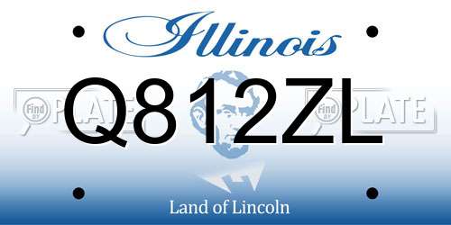 Q812ZL Illinois License Plate
