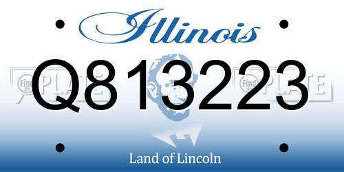 Q813223 Illinois License Plate