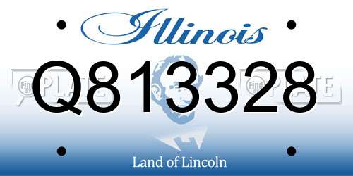 Q813328 Illinois License Plate