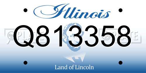 Q813358 Illinois License Plate