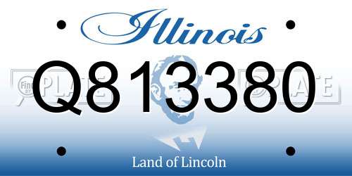 Q813380 Illinois License Plate