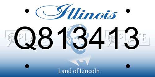 Q813413 Illinois License Plate