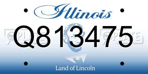 Q813475 Illinois License Plate
