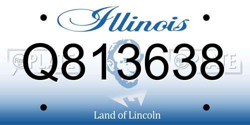 Q813638 Illinois License Plate