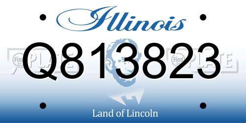 Q813823 Illinois License Plate