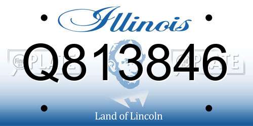 Q813846 Illinois License Plate