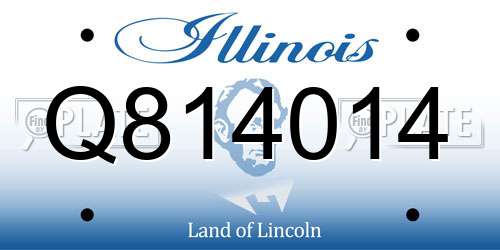 Q814014 Illinois License Plate