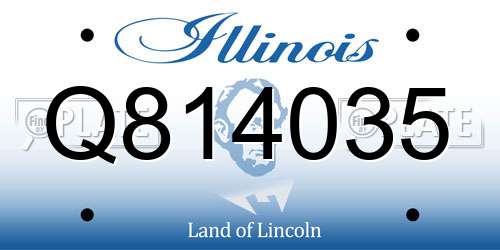 Q814035 Illinois License Plate