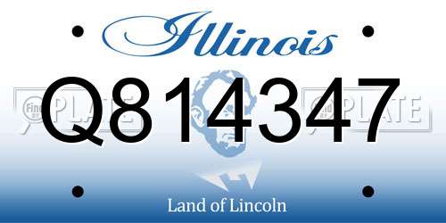 Q814347 Illinois License Plate