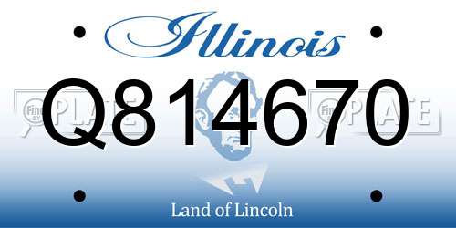 Q814670 Illinois License Plate