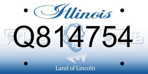 Q814754 Illinois License Plate