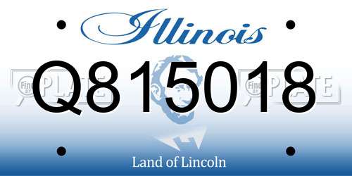 Q815018 Illinois License Plate