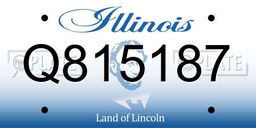 Q815187 Illinois License Plate