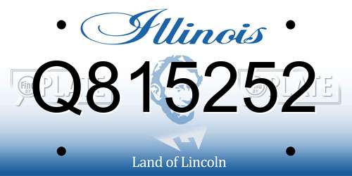 Q815252 Illinois License Plate