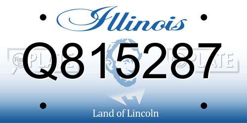Q815287 Illinois License Plate