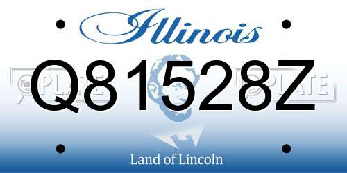 Q81528Z Illinois License Plate