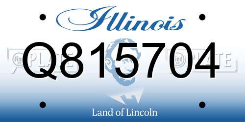 Q815704 Illinois License Plate
