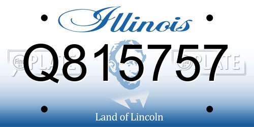 Q815757 Illinois License Plate