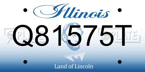 Q81575T Illinois License Plate