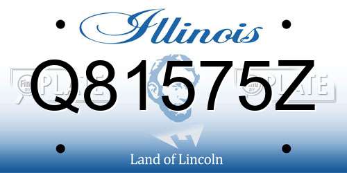 Q81575Z Illinois License Plate